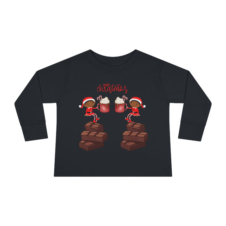 Elves Hot CoCo Frenzy Toddler Long Sleeve Tee - The Black Seen