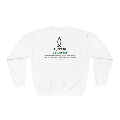 UJAMAA, Community, business, Kwanzaa Crewneck Sweatshirt