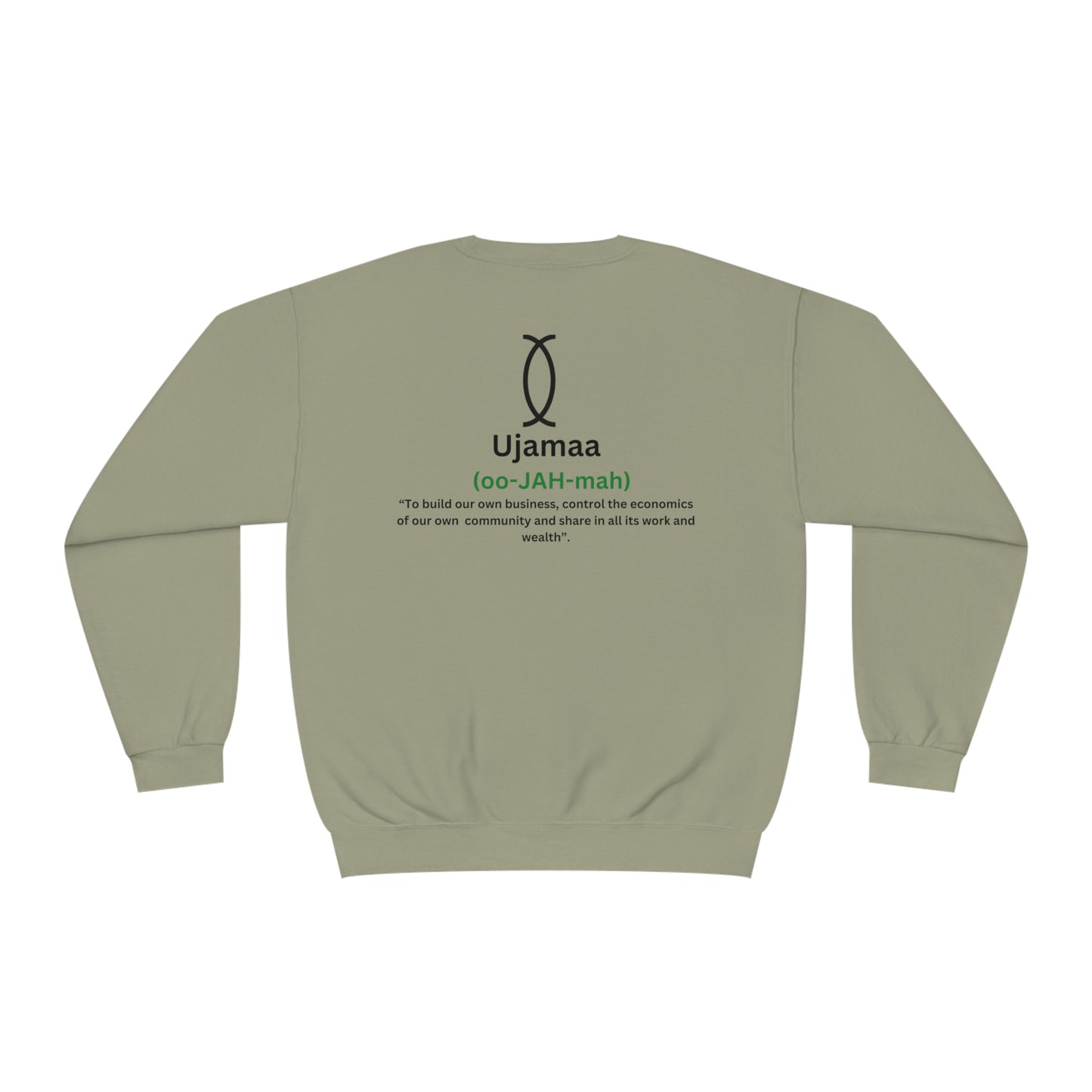 UJAMAA, Community, business, Kwanzaa Crewneck Sweatshirt