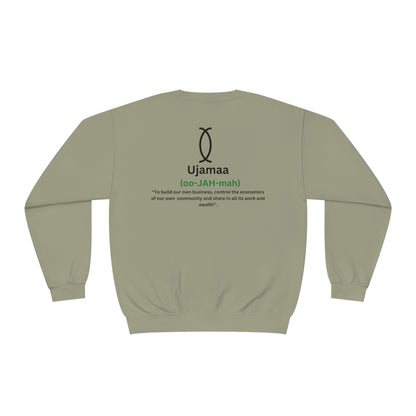 UJAMAA, Community, business, Kwanzaa Crewneck Sweatshirt