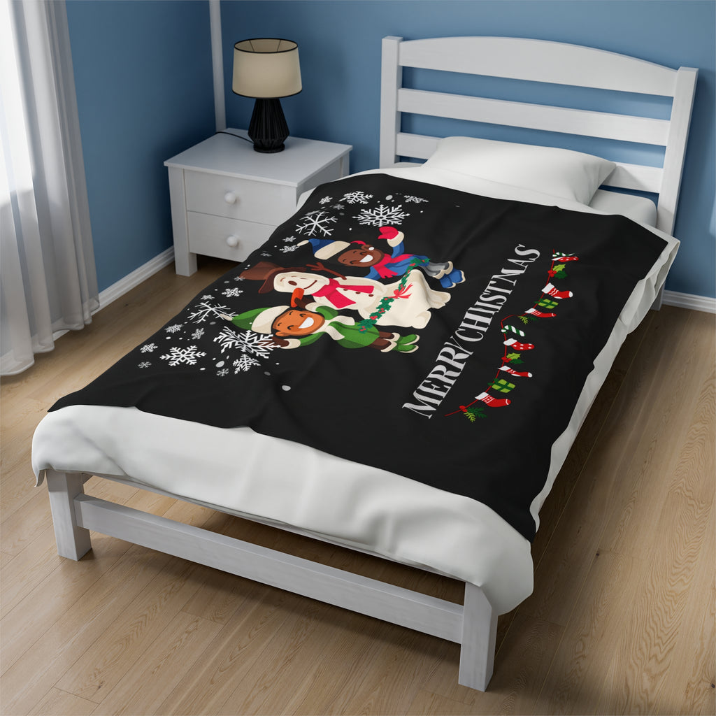 * For the Kids * Plush Blanket, Merry Christmas - The Black Seen