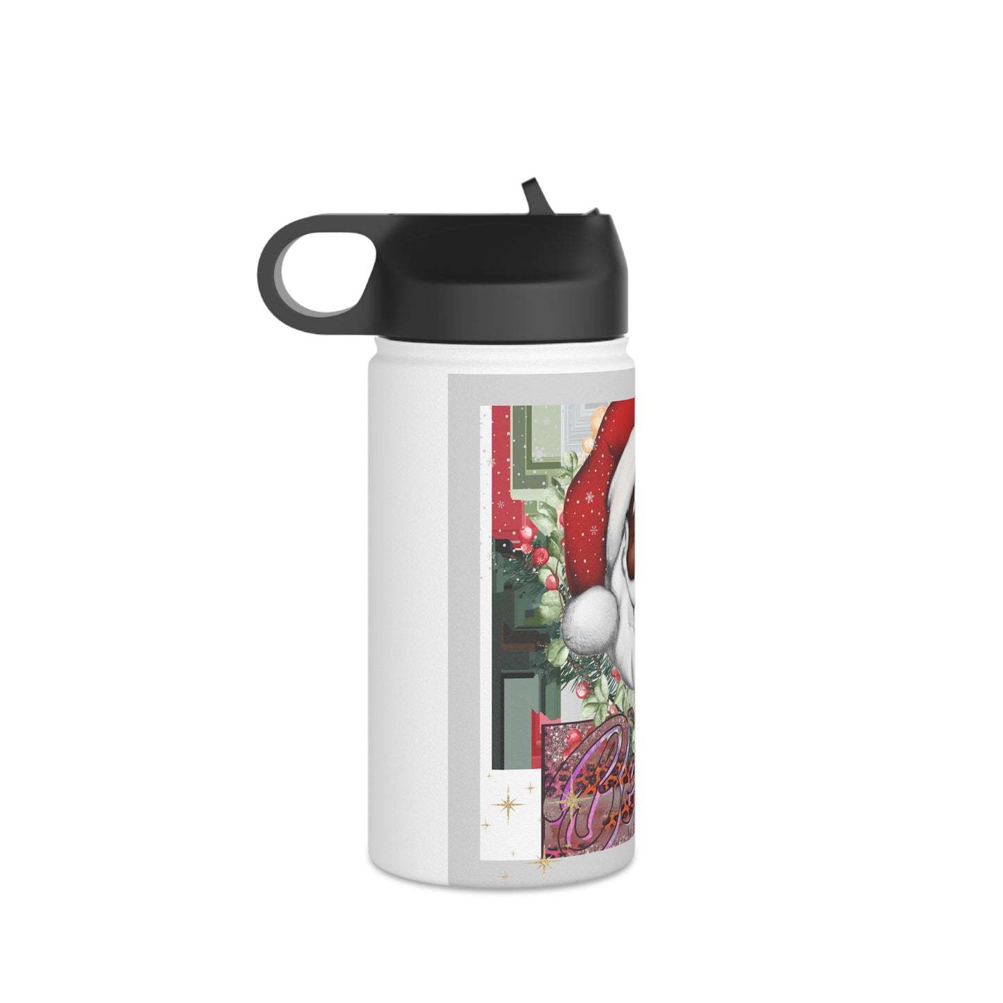 Santa Stainless Steel Water Bottle, Standard Lid