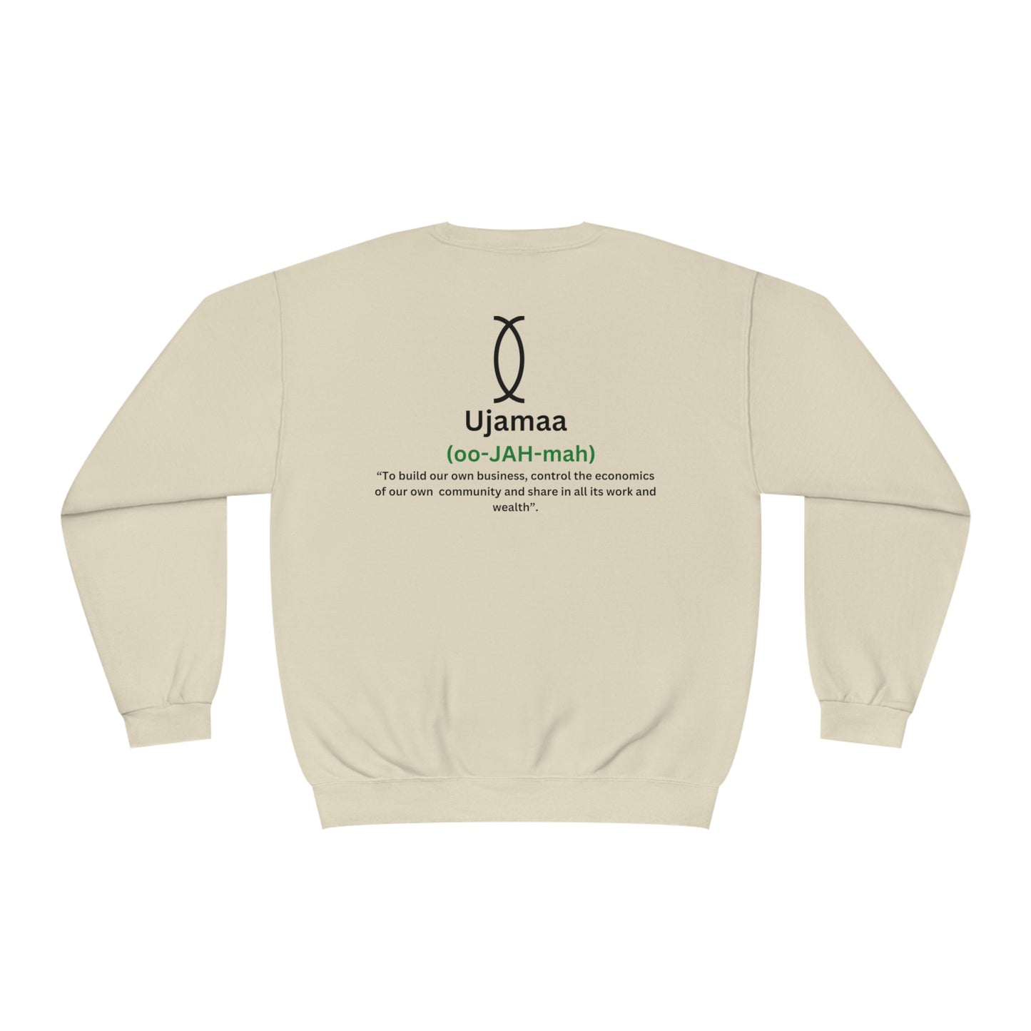 UJAMAA, Community, business, Kwanzaa Crewneck Sweatshirt