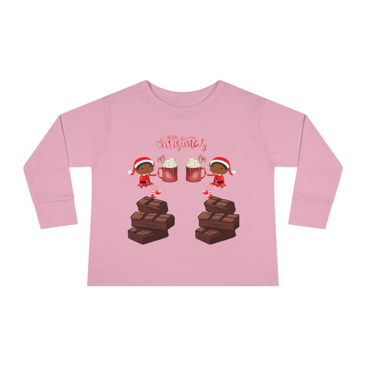 Elves Hot CoCo Frenzy Toddler Long Sleeve Tee - The Black Seen