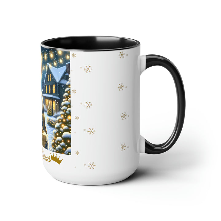 Queen Claus Two-Tone Coffee Mugs, 15oz - The Black Seen