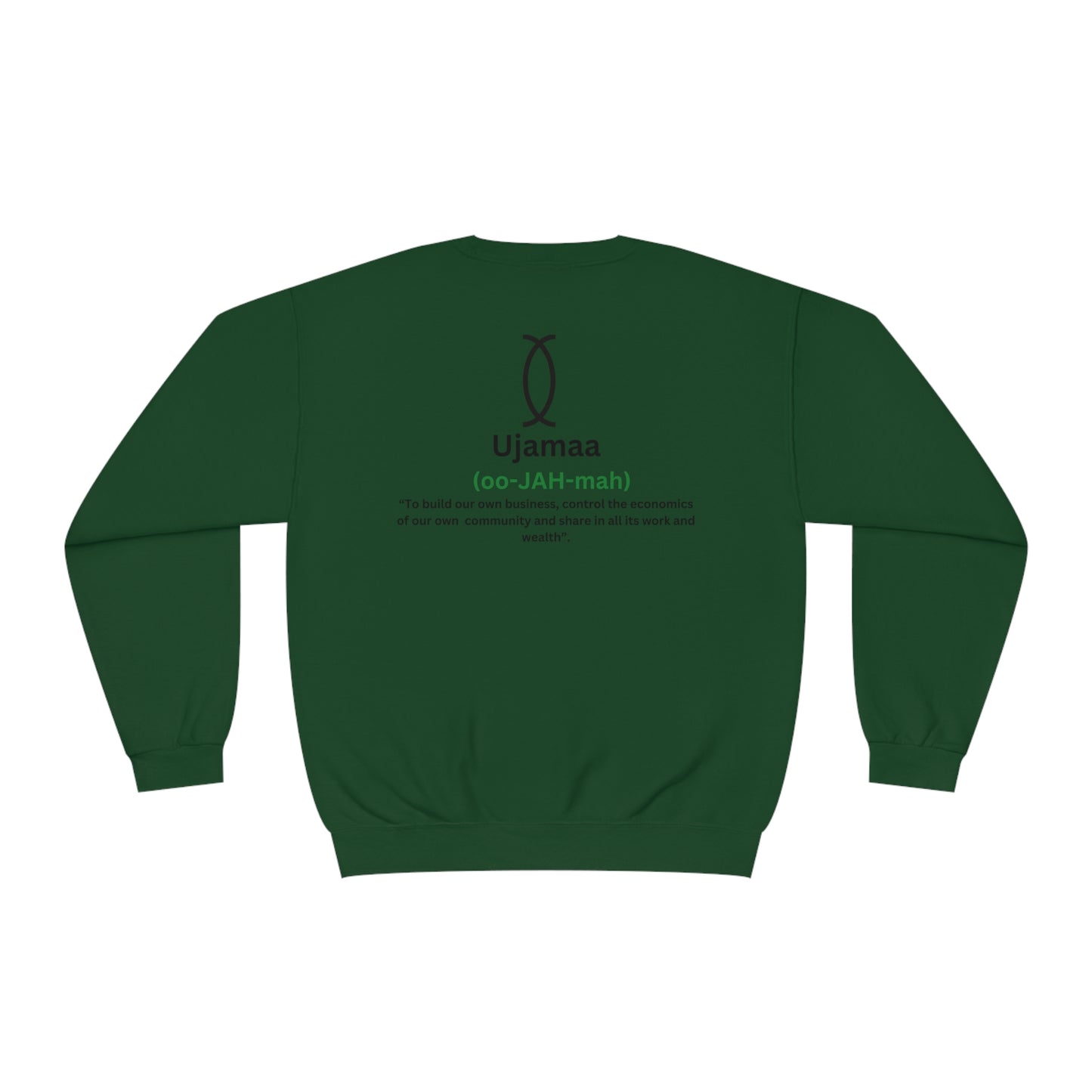 UJAMAA, Community, business, Kwanzaa Crewneck Sweatshirt