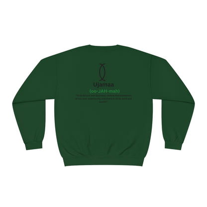 UJAMAA, Community, business, Kwanzaa Crewneck Sweatshirt