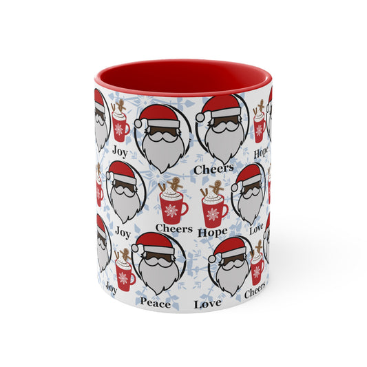 Santa, Joy, Love,Peace Coffee Mug, 11oz