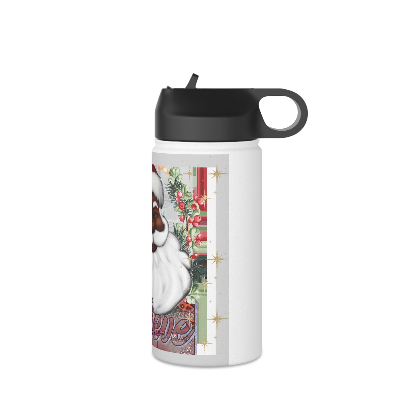 Santa Stainless Steel Water Bottle, Standard Lid