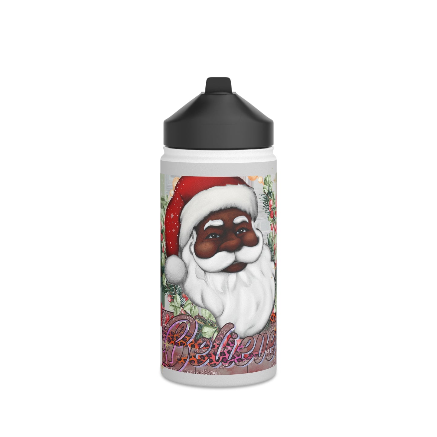 Santa Stainless Steel Water Bottle, Standard Lid